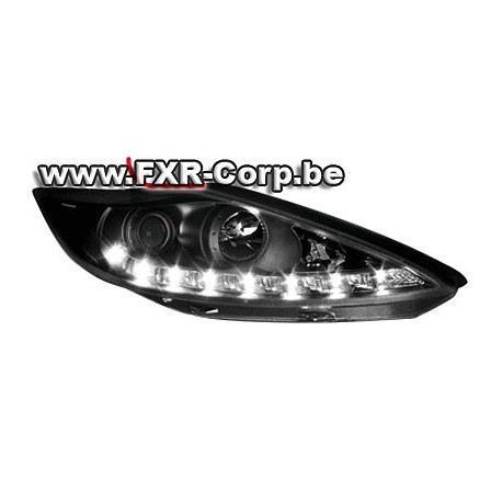 PHARE AVANT LED NOIR FIESTA MK7